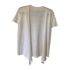 Eileen Fisher White 100% Linen Cardigan S